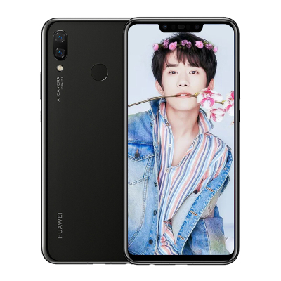 华为(HUAWEI) 华为nova3 全面屏高清四摄 6GB+128GB 亮黑色 全网通版移动联通电信4G手机 双卡双待