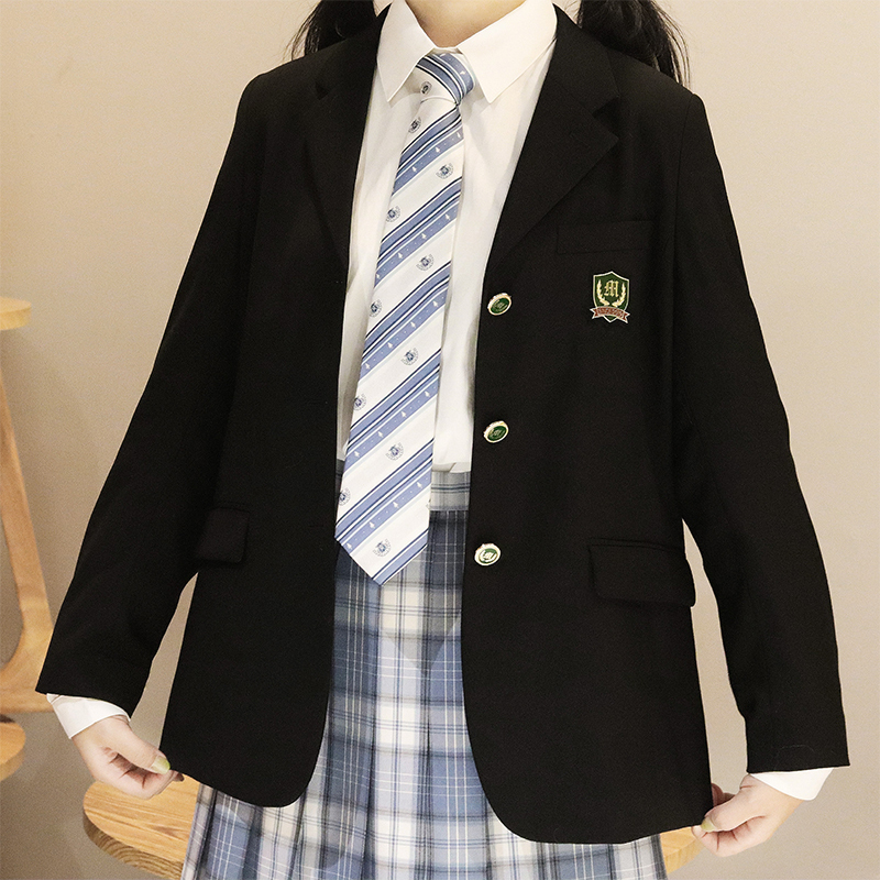 盛世曼尼耕耘海王星原创手作蓝色学生学院风衬衫dk制服jk领带女配饰