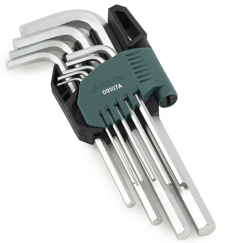 扳手 世达/SATA 09107A 内六角扳手套装 铬钒合金钢 9高清大图