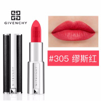 纪梵希GIVENCHY小羊皮口红高级定制唇膏香榭高定天鹅绒 小羊皮粗管305号缪斯红3.4g