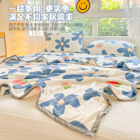 南极人(NanJiren)家纺 雪花绒毛毯办公室午休多功能毯子夏季学生宿舍单双人午睡毯
