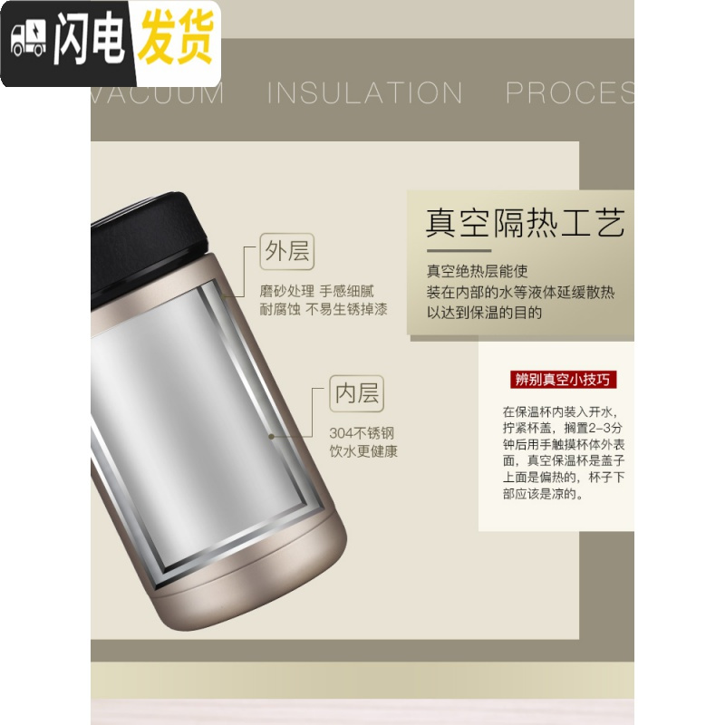 三维工匠便携保温水杯女迷你学生男时尚小巧杯网红ins原宿风日系磨砂 磨砂蓝保温杯