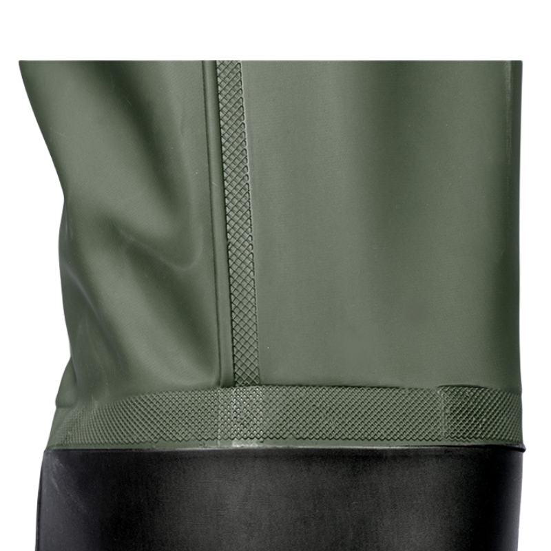 添盾 半身式带雨靴防水齐腰下水裤雨裤 TD-BPK6575 (65丝,PVC+针织布,含雨靴)39码 件高清大图