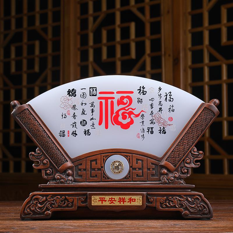 美帮汇家居客厅电视酒柜新中式玉石摆件家庭玄关茶几装饰品搬新家房高清大图