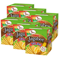 日本进口Calbee/卡乐比经典原切薯 条淡盐原味75g*6盒