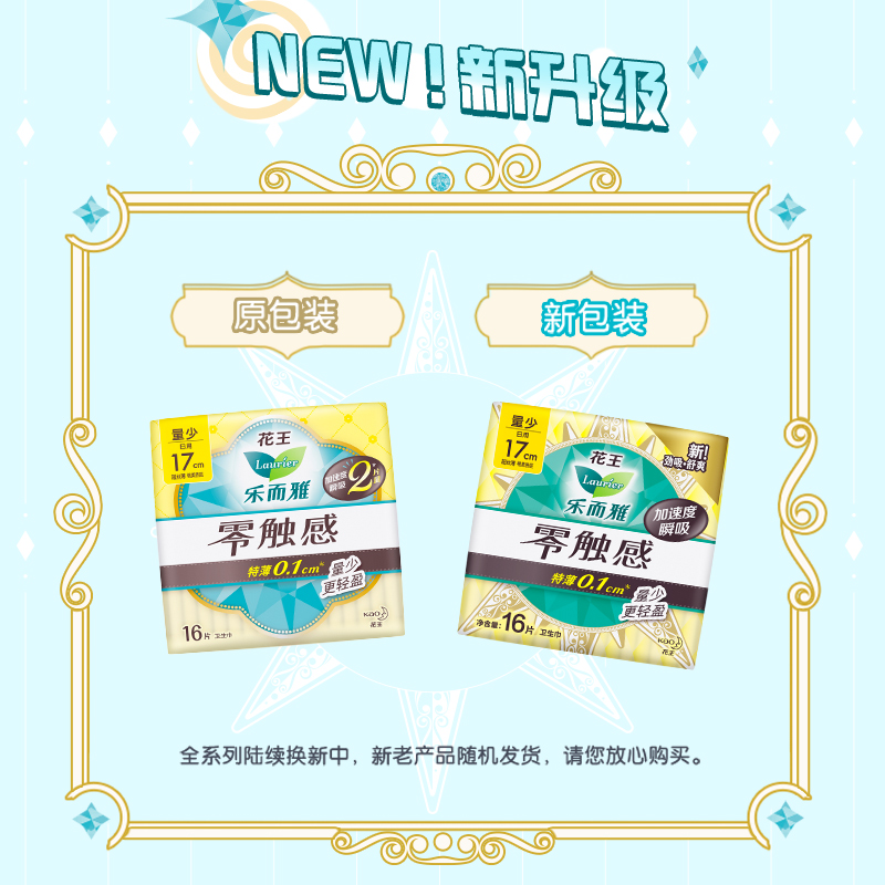 乐而雅(Laurier) 超丝薄迷你日用卫生巾 17cm16片*4包高清大图