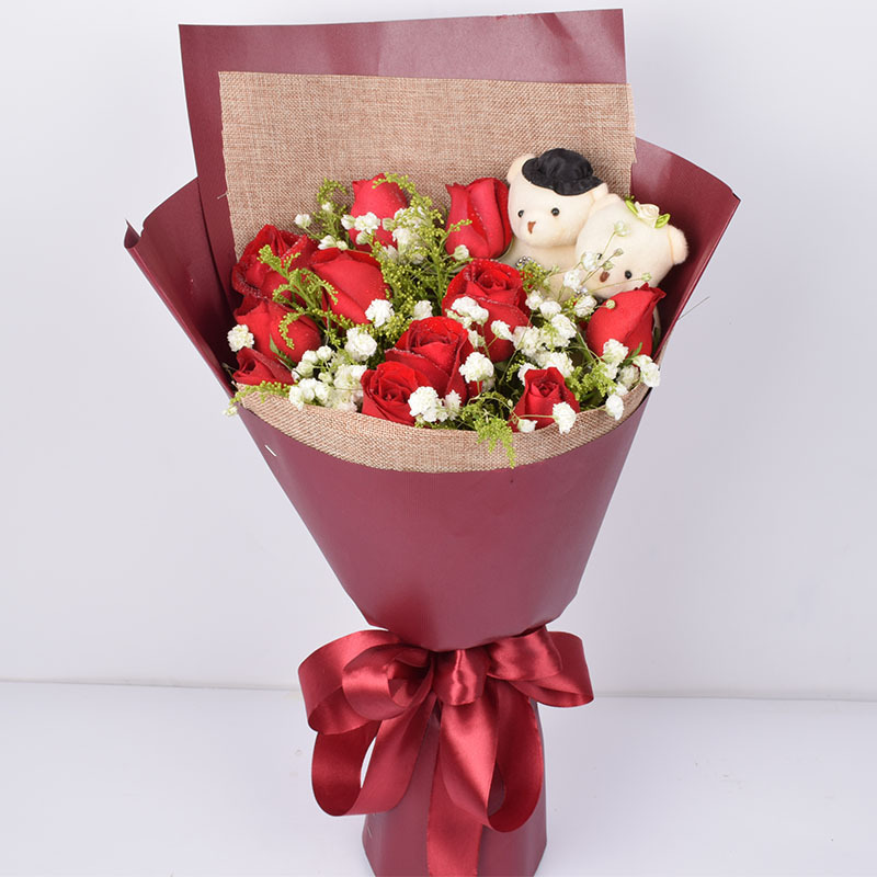 花袭人鲜花速递11朵红玫瑰红色花束送恋人情人节送花送女友鲜花全国同城配送报价 参数 图片 视频 怎么样 问答 苏宁易购