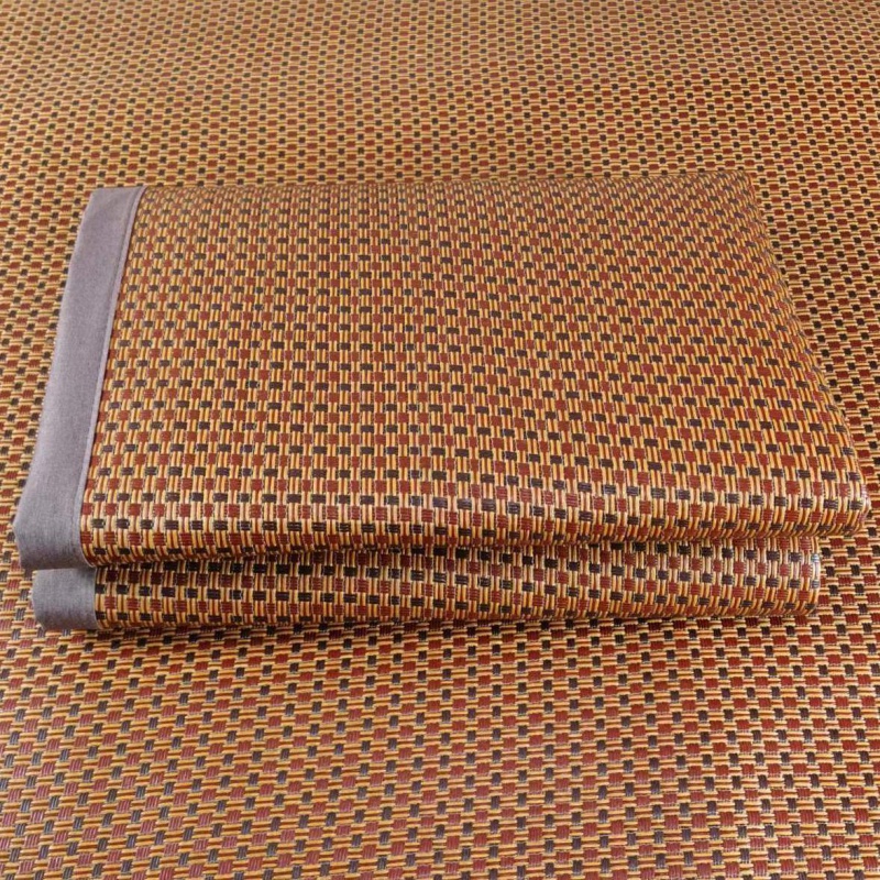 凉席藤席冰丝席双面加厚空调席学生宿舍单人席四季通用可折叠夏天草席 红玉藤+冰丝底双面凉席 1.3米*1.95米大包边+四角绑带