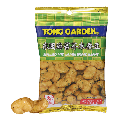 东园(Tong Garden) 海苔芥末蚕豆 40g 泰国原装进口食品