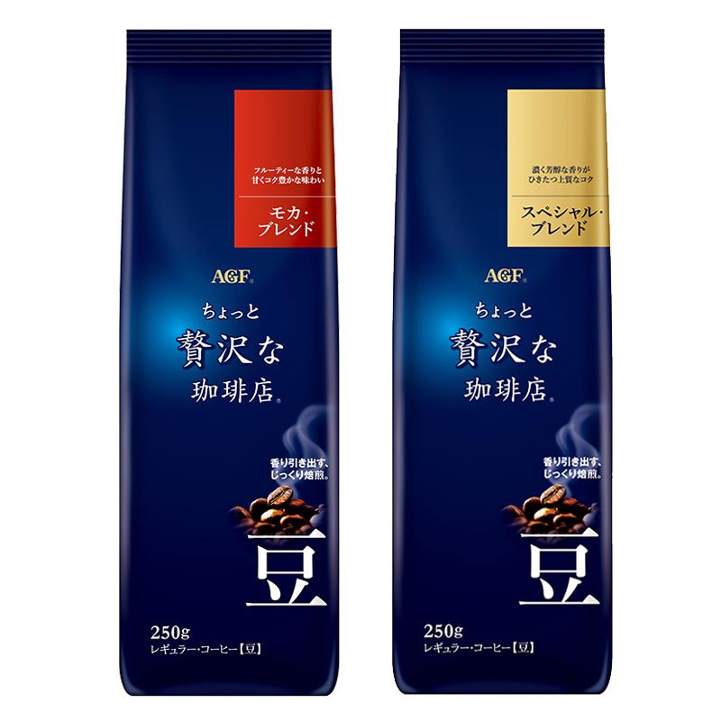 日本AGF精品咖啡豆250g/袋 奢华咖啡店摩卡混合金标