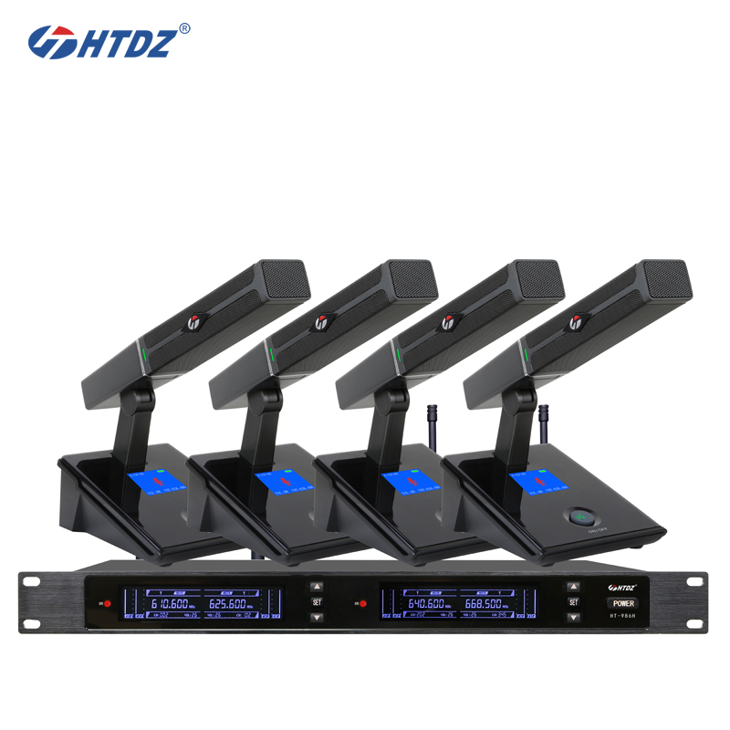 专业无线会议一拖四（真分集）麦克风高清大图