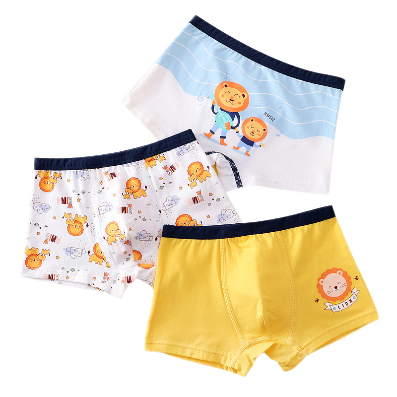 儿童内裤男童平角裤全棉四角裤纯棉中大小童恐龙夏薄款