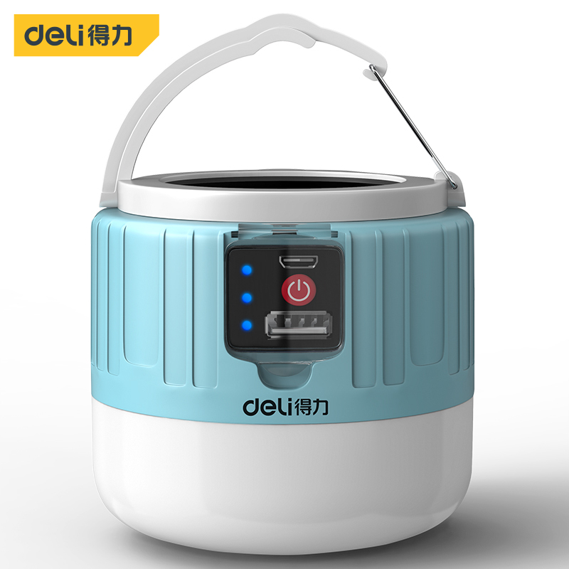 得力(deli)露营灯帐篷营地灯应急充电灯停电照明灯 地摊灯4W DL551903T 单位/个高清大图