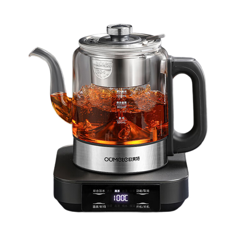 欧美特电水壶1L轻音煮水自动保温茶汤分离OMT-JS1950