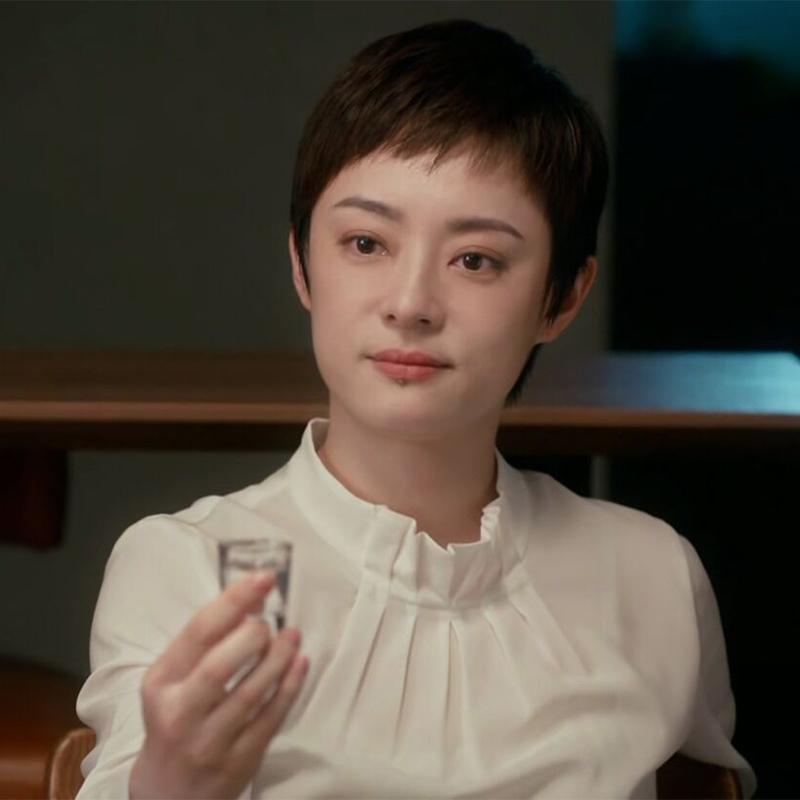 yibusheng安家孙俪房似锦同款衬衫女褶皱立领长袖内搭显瘦上衣ol风