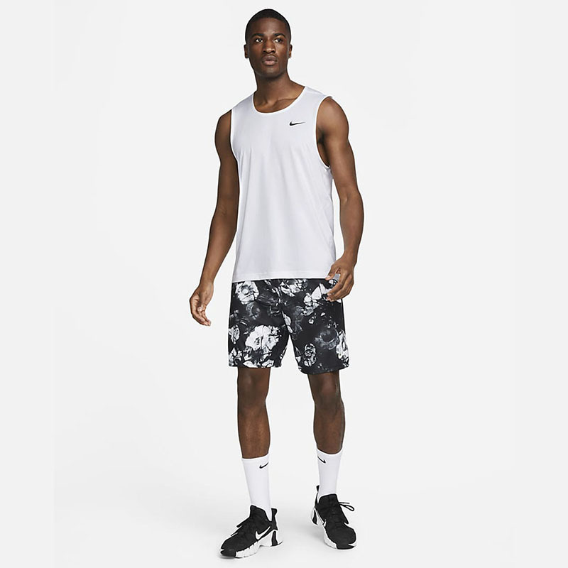 nike dri-fit ready 纯色速干训练跨栏背心 男款 白色 dv9814-100