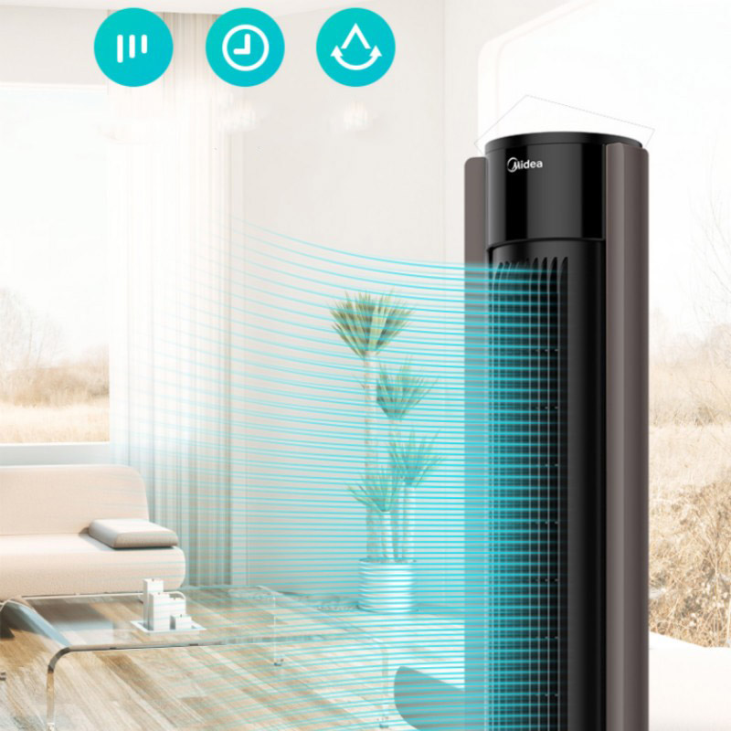 美的(Midea) 电风扇无叶家用轻音广角送风塔扇 FZA10XB高清大图