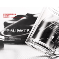 特美刻双层泡茶杯商务玻璃杯便携水杯子 人民的名义李达康书记同款双层玻璃杯1BSB1132