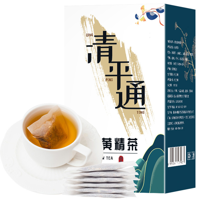 雅丽百花缘 清平通 银杏黄精茶120g 袋泡茶 十珍茶 草本 花草茶