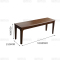 洛泰远 全实木长条凳餐桌凳换鞋凳床尾凳胡桃色1米