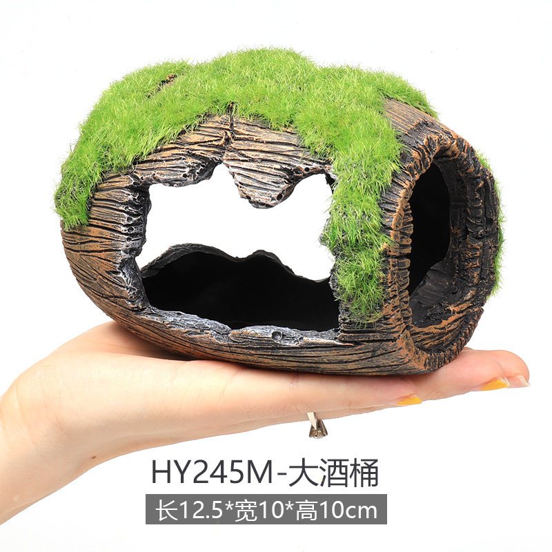 鱼缸造景装饰海绵宝宝公仔水族箱卡通树脂小摆件鱼虾躲避屋