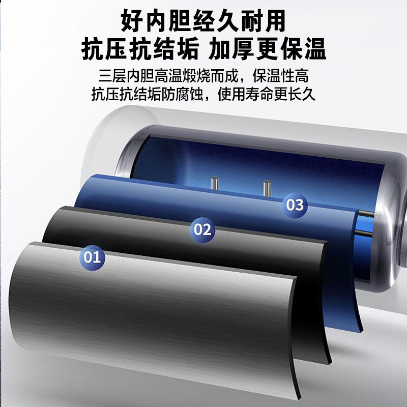 阿诗丹顿电热水器KC46-50家用速热卫生间洗澡50L机械出租房屋储水式