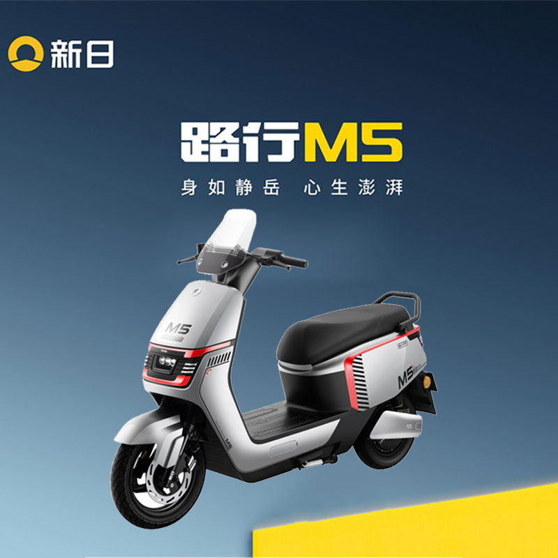 新日电动摩托车两轮 陆行M5 72V35Ah石墨烯 成人通勤电动车 1000W大功率电机高清大图
