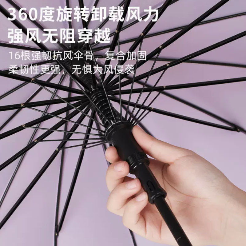 嘉创优品 防水套雨伞 大号带伞套车载自动长柄伞直径107cm 晨雾青高清大图