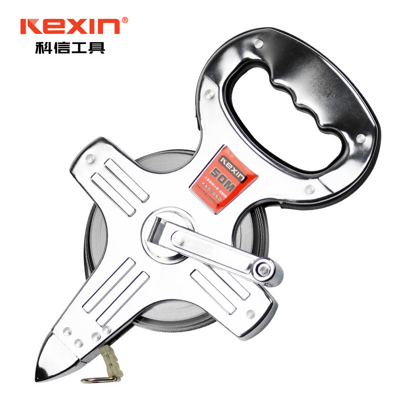 科信(kexin) 钢壳镀铬架式钢卷尺 架式测量工程尺手提尺插尺 50M KX711050 1把