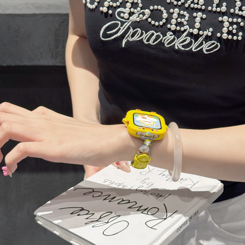 [夏日山茶花]适用于米兔电话手表带c7a/7x/7a磁吸编织6c/5c/4c保护壳4x/6x防摔套儿童透气秋冬3139g高清大图