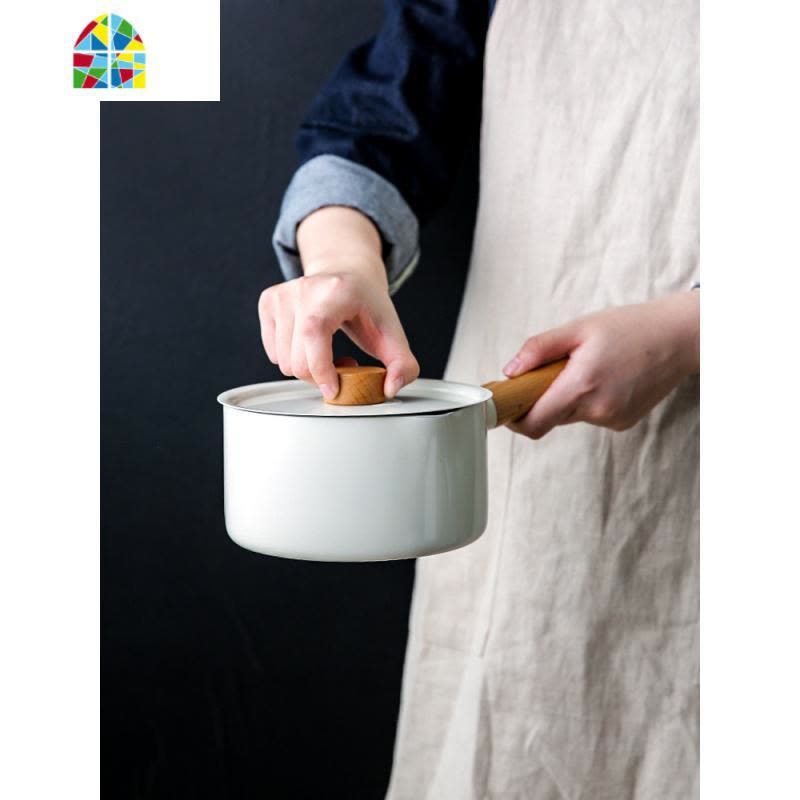 家用电磁炉炒菜锅不粘锅炒锅辅食锅奶锅平底锅煎锅三件套装 FENGHOU 17cm奶锅图片