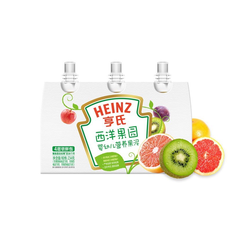 亨氏(Heinz) 蔬菜混合果泥12袋 套餐泥 宝宝辅食营养果泥 婴儿果泥