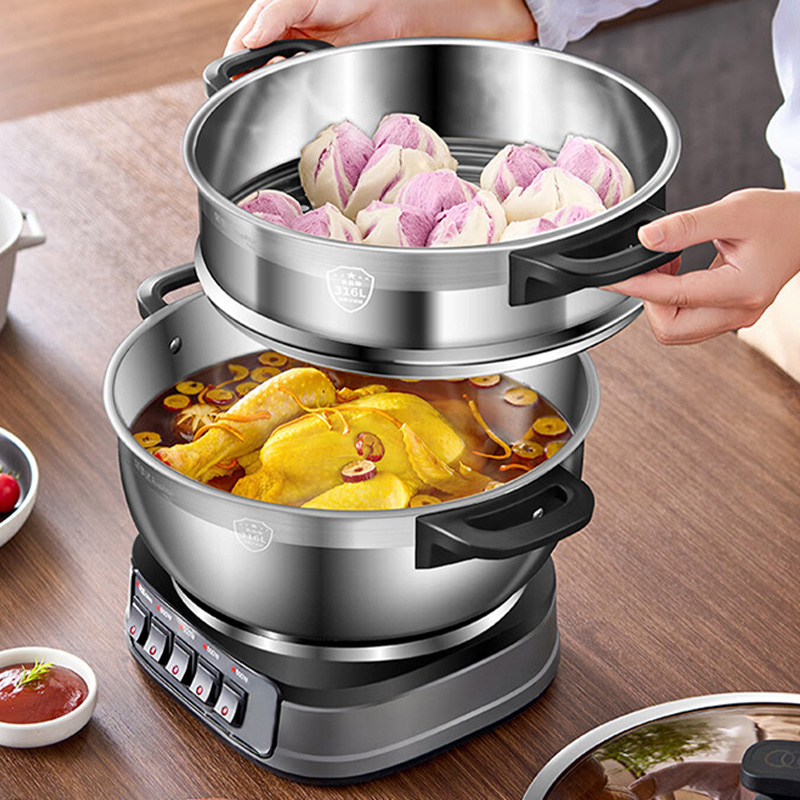 荣事达电炒锅6L多功能不锈钢单笼RDG-ZH32GB6-316高清大图