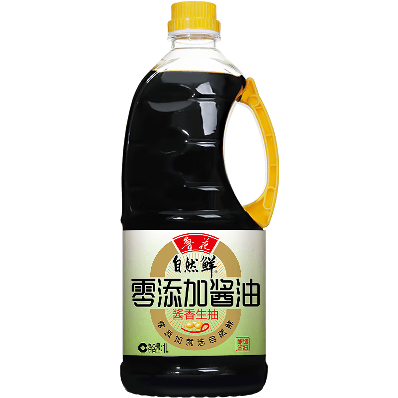鲁花 零添加酱油(酱香生抽)1L*1 调味品 黑豆酱香生抽酱油 特级酱油 酱香生抽 厨房调料 CP002750