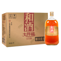和酒 大开福 五年陈 上海老酒12.5度 黄酒 1000ml*6瓶 整箱装