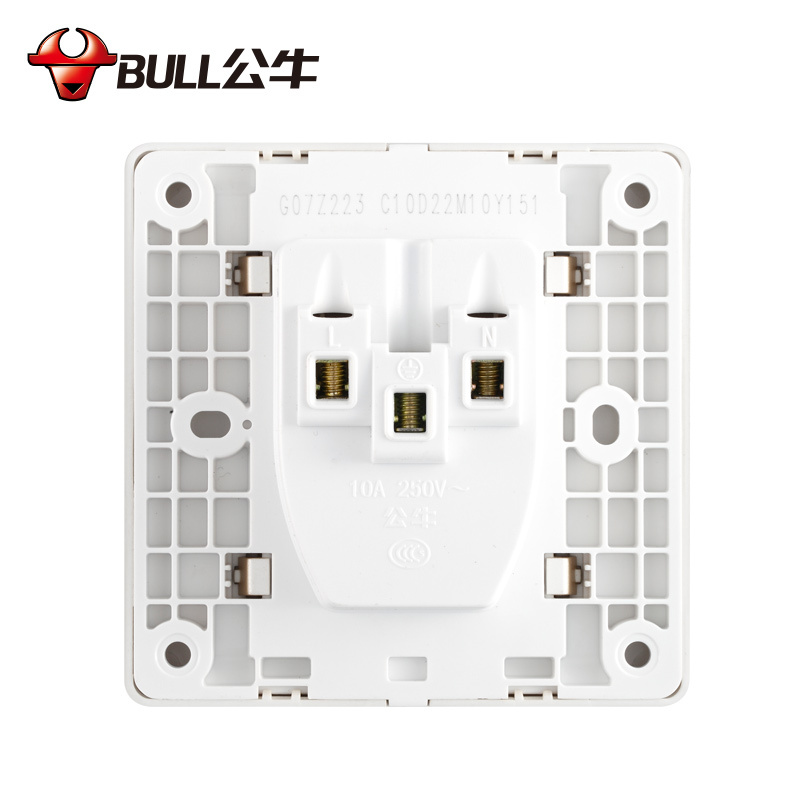 公牛(BULL) 开关插座面板 其他电源插座G07 香槟金系列 正五孔十支装86型插座面板 五孔插座套装