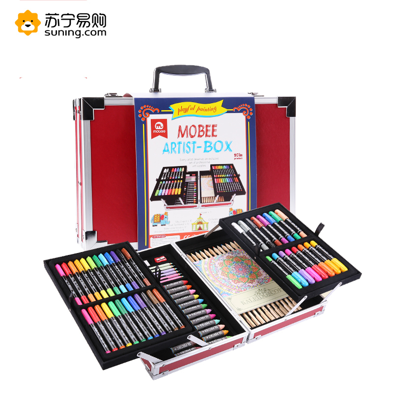 莫贝(MOBEE)儿童绘画-航空组合P018T6 绘画套装水彩色画笔小学生用蜡笔手绘 4岁以上年龄均可