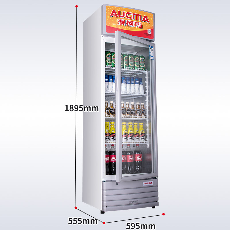 澳柯玛(AUCMA) 展示柜SC-277NE 277升商用单门冷藏展示柜冰柜保鲜饮料柜啤酒柜超市立式冰箱饭店餐饮一级能效