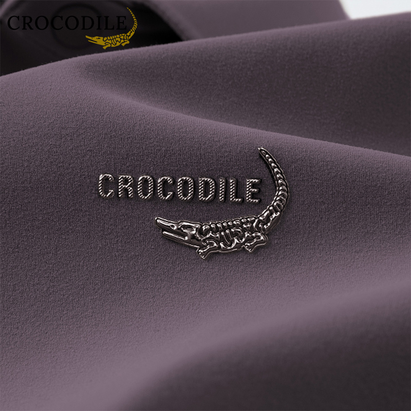 鳄鱼恤CROCODILE 专款男士商务长袖polo衫秋冬舒适柔软休闲T恤高清大图