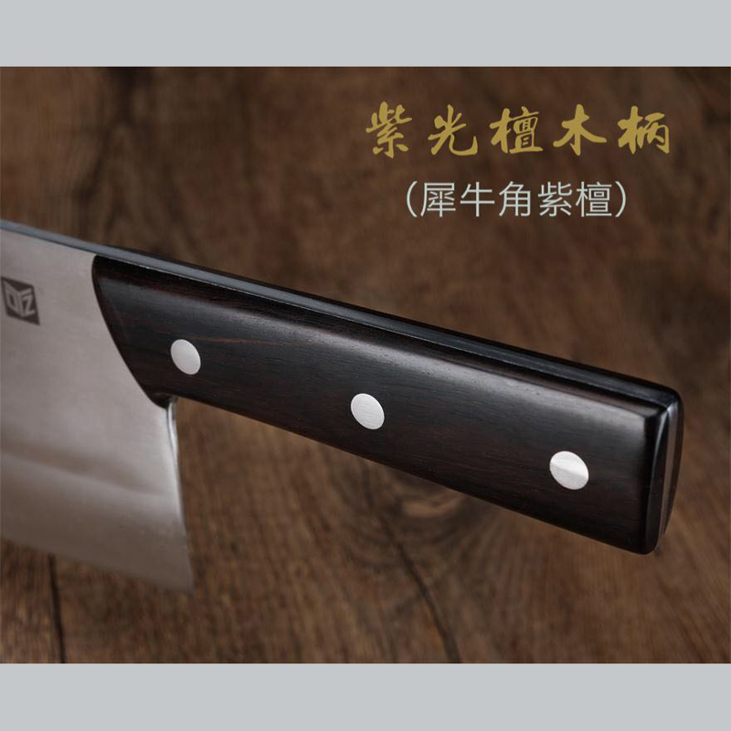 [拿铁OYZ手工锻打中华家刀]文武双刀刚玉磨刀石三件套文刀武刀菜刀切片刀斩骨刀(至...