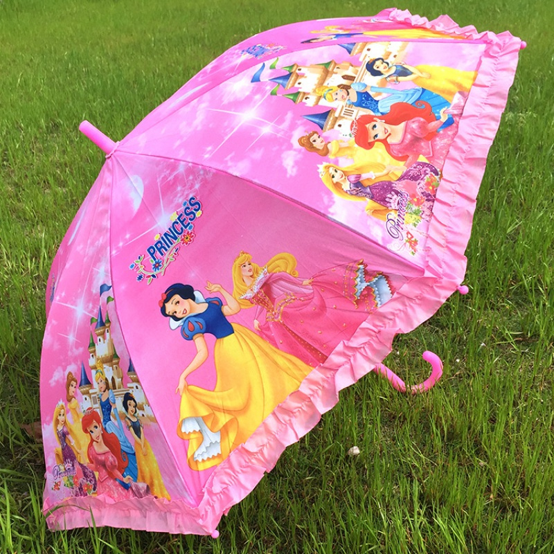 卡通公主动漫小学生幼儿园儿童伞长柄男女童自动晴雨伞遮阳伞两用