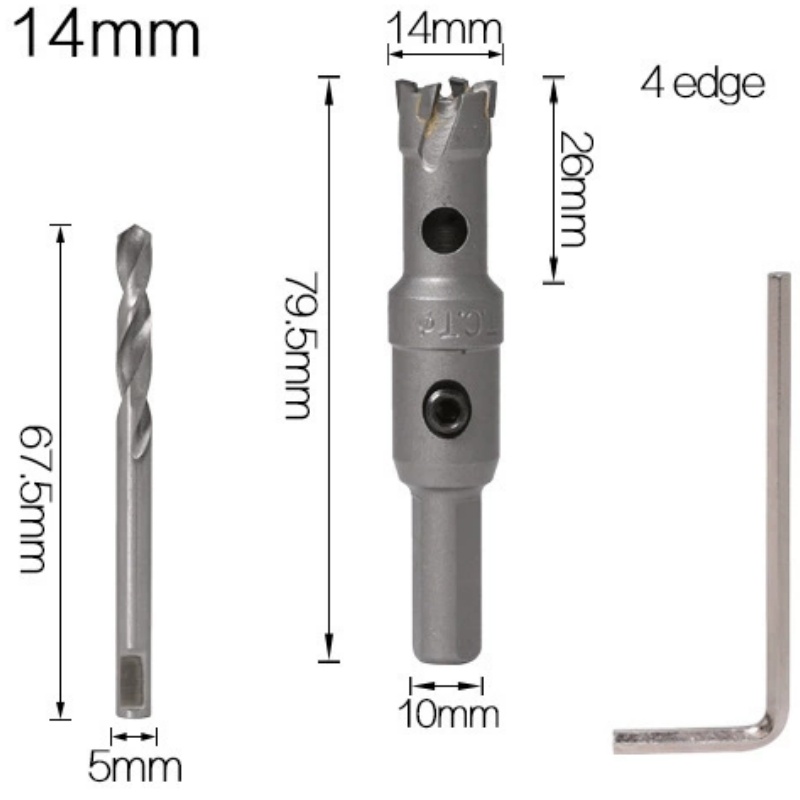 不锈钢开孔器 14mm 支高清大图