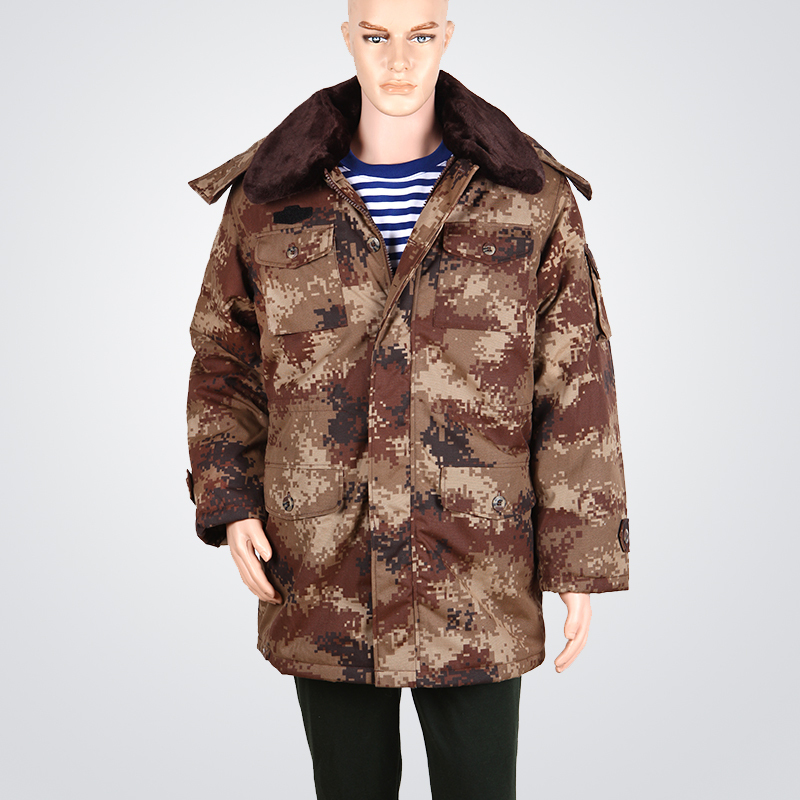 hoscene正品荒漠迷彩作训大衣冬季陆棉大衣沙漠迷彩服大衣棉大衣军