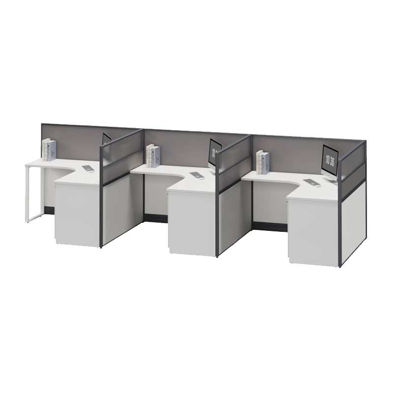 臻远ZYGW-118屏风工作卡位职员桌办公桌 F型三人位