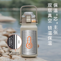 尚泰SHOTAY保温杯大容量316不锈钢水杯女高颜值杯子男士运动水杯户外吸管壶ST8218 1L