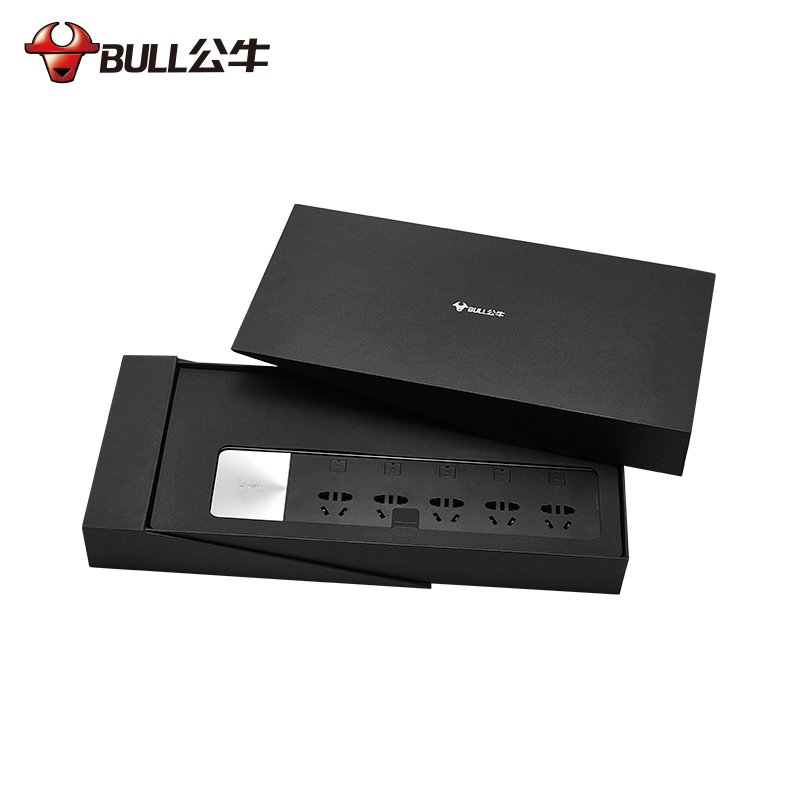 公牛(BULL)插座 GN-H4053高端超功率预警五插位独立开关全长3米 抗电涌插座/插排/接线板/拖线板