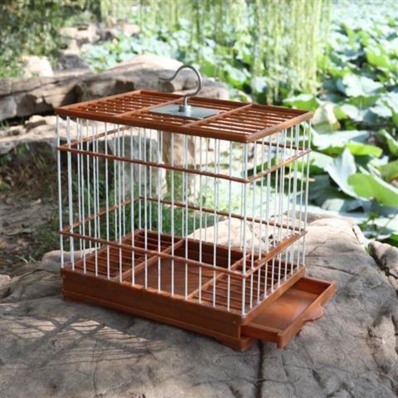 塑钢鸟笼方笼绣眼长方笼洗澡笼携带方便绣眼塑料笼柳莺鸟笼绣眼 带