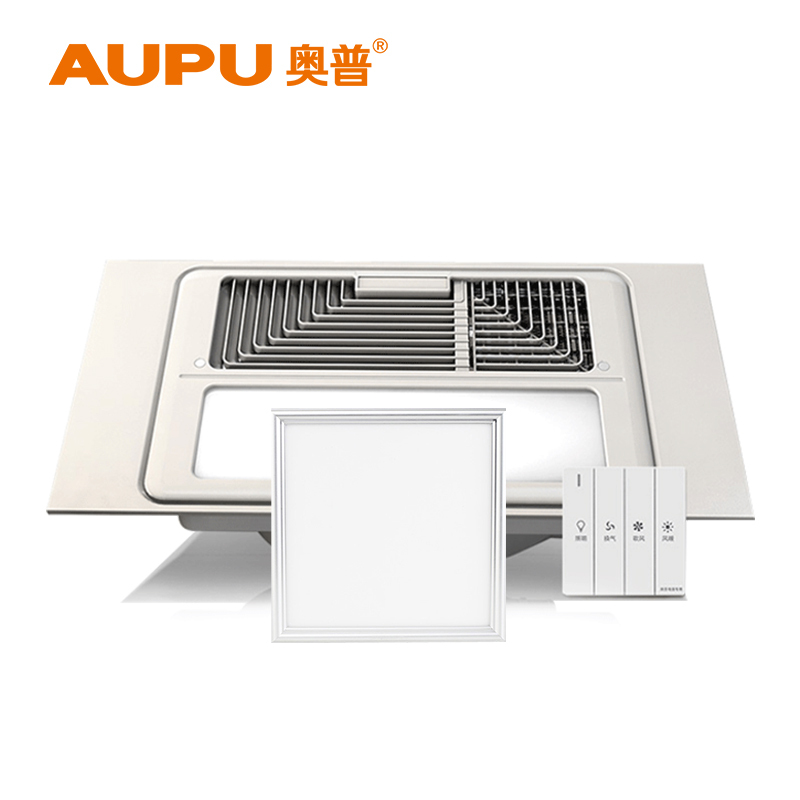 奥普(AUPU)风暖浴霸6122B+方灯 2150W大风暖 风暖吹风换气照明 四合一多功能浴霸 照明套餐