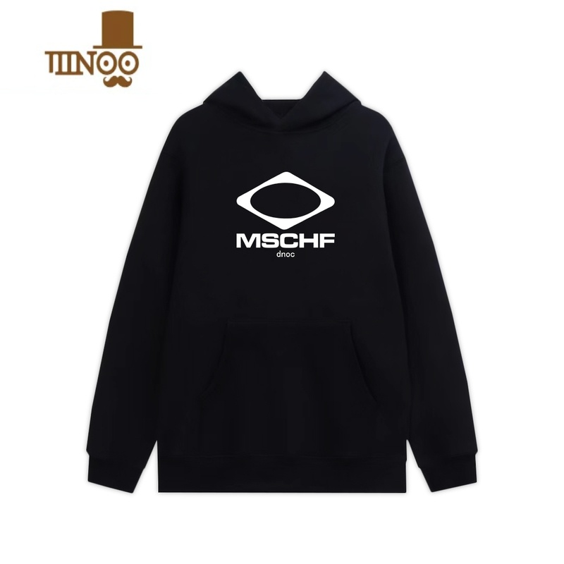 YANXU菱形印花连帽卫衣男女运动套头情侣装外套潮牌高清大图