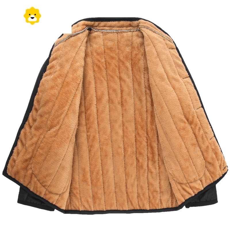 fishbasket中老年棉衣男冬季加绒加厚中年男装棉服爷爷老人棉袄爸爸